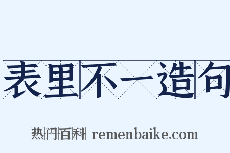 表里不一造句是什么意思的图片